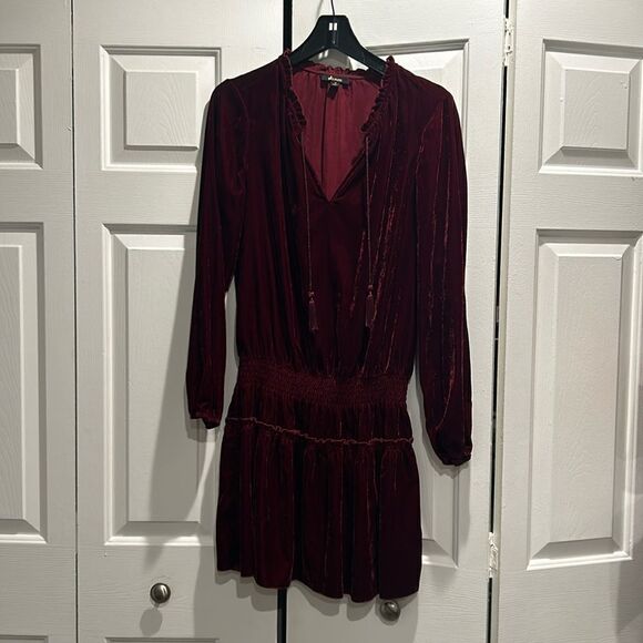 Ella Moss Dresses & Skirts - Ella Moss Red (cranberry) Velvet Dress, Size Medium
